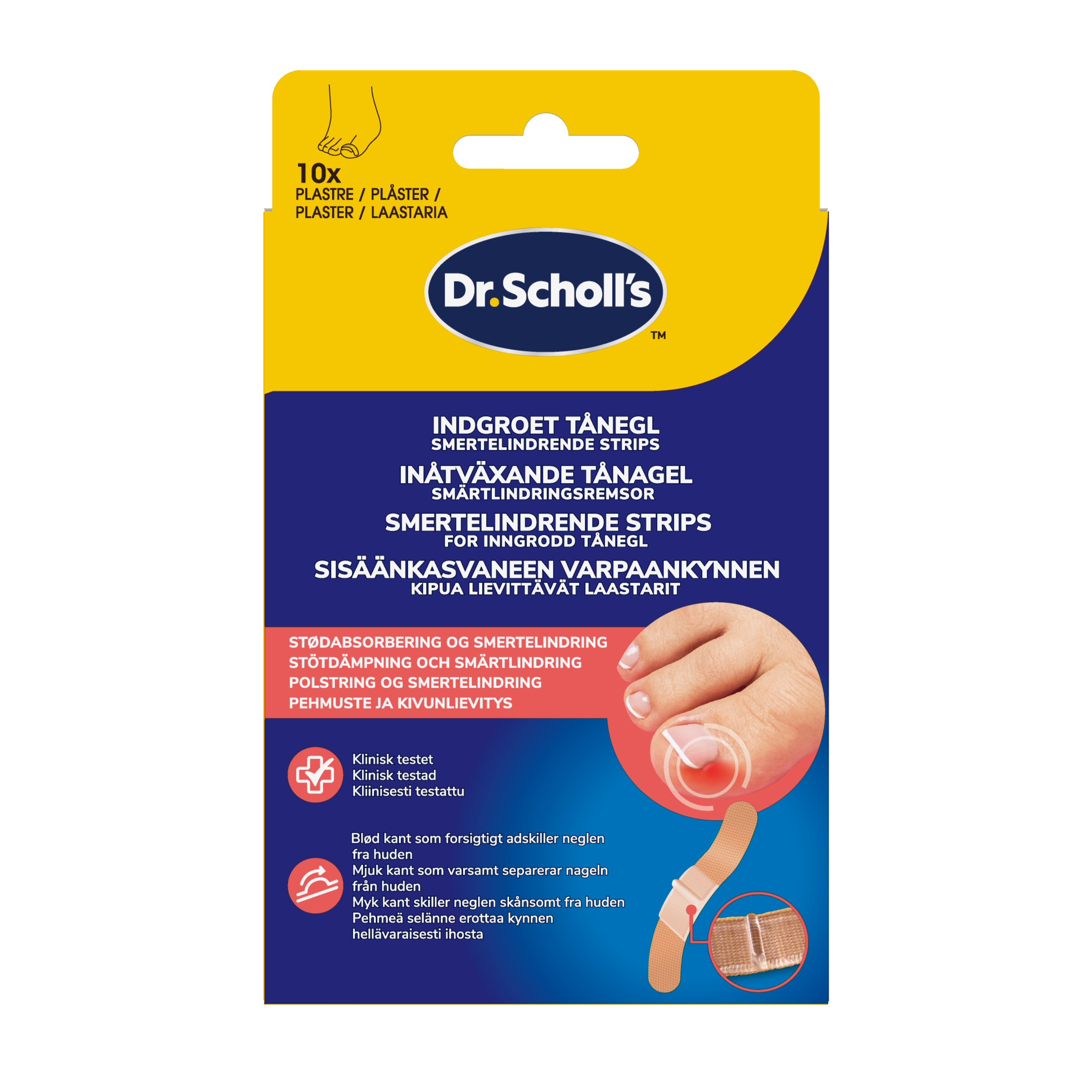Dr. Scholl Ingrown Toenail Pain Relief Strips 10 pcs