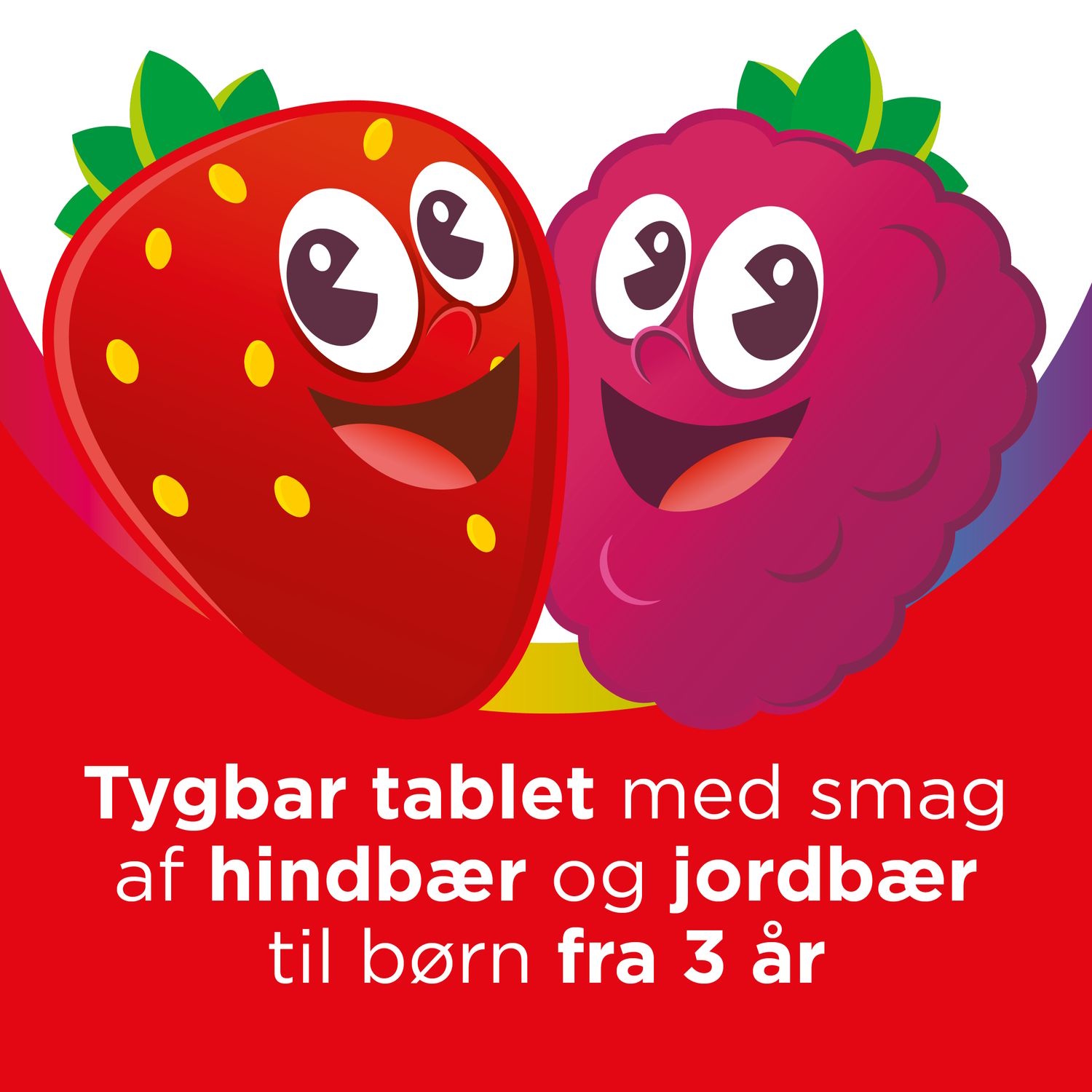 Multi-tabs Kids Hindbær/Jordbær