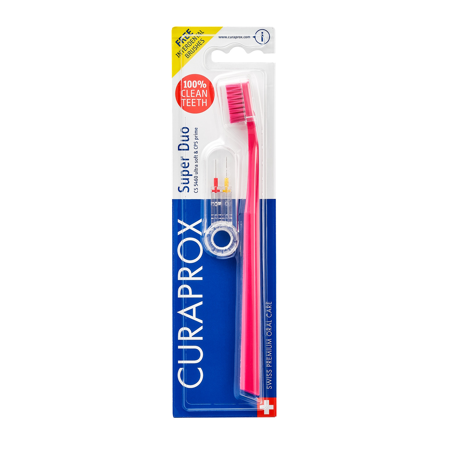 Curaprox 5460 Ultra Soft Tandbørste + 2 stk. Mellemrumsbørste