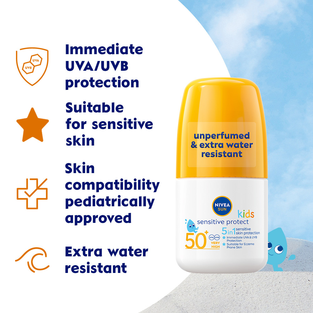 NIVEA Kids Sensitive Sun Roll On SPF 50+