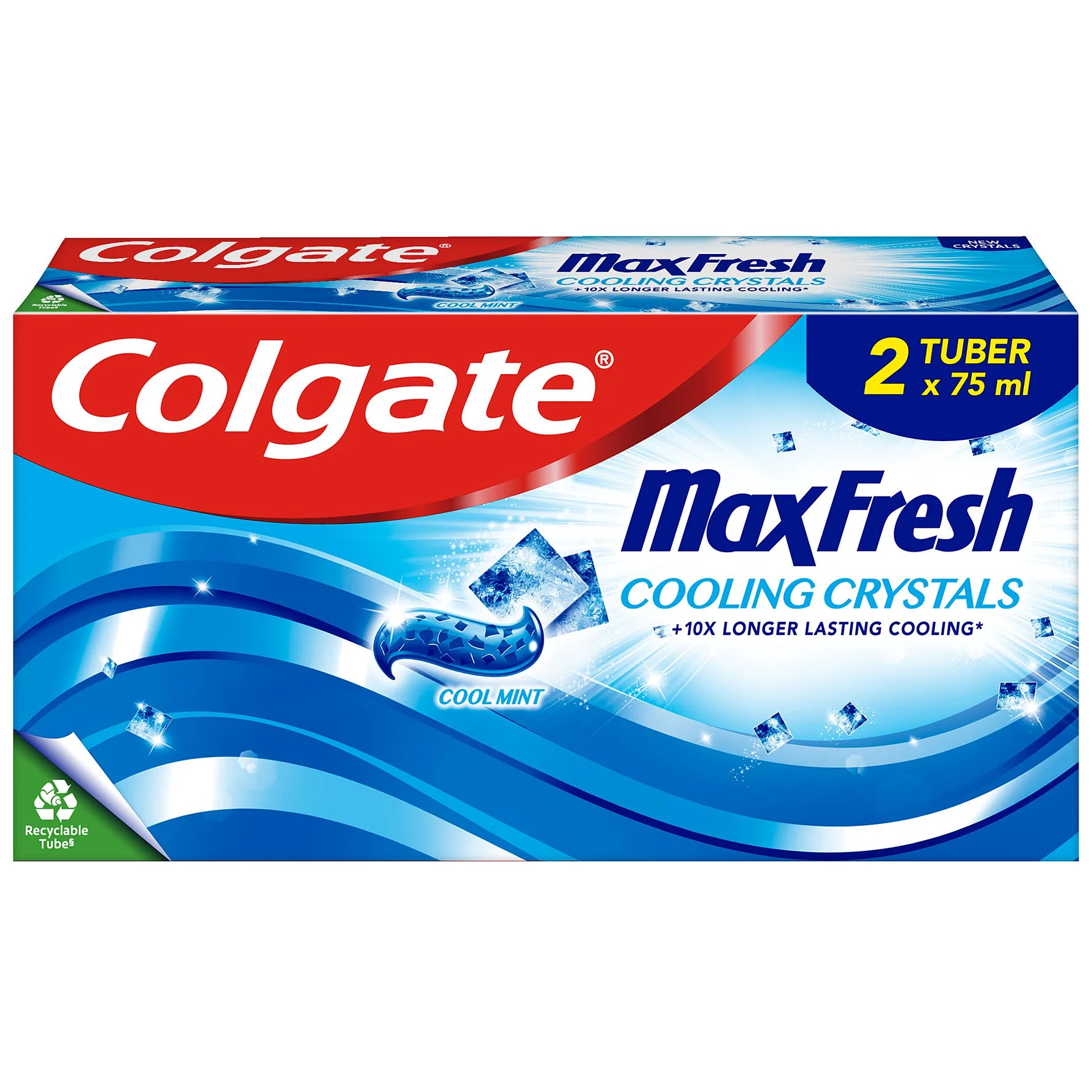 Colgate Max Fresh Cooling Crystals Tandpasta 2x75ml