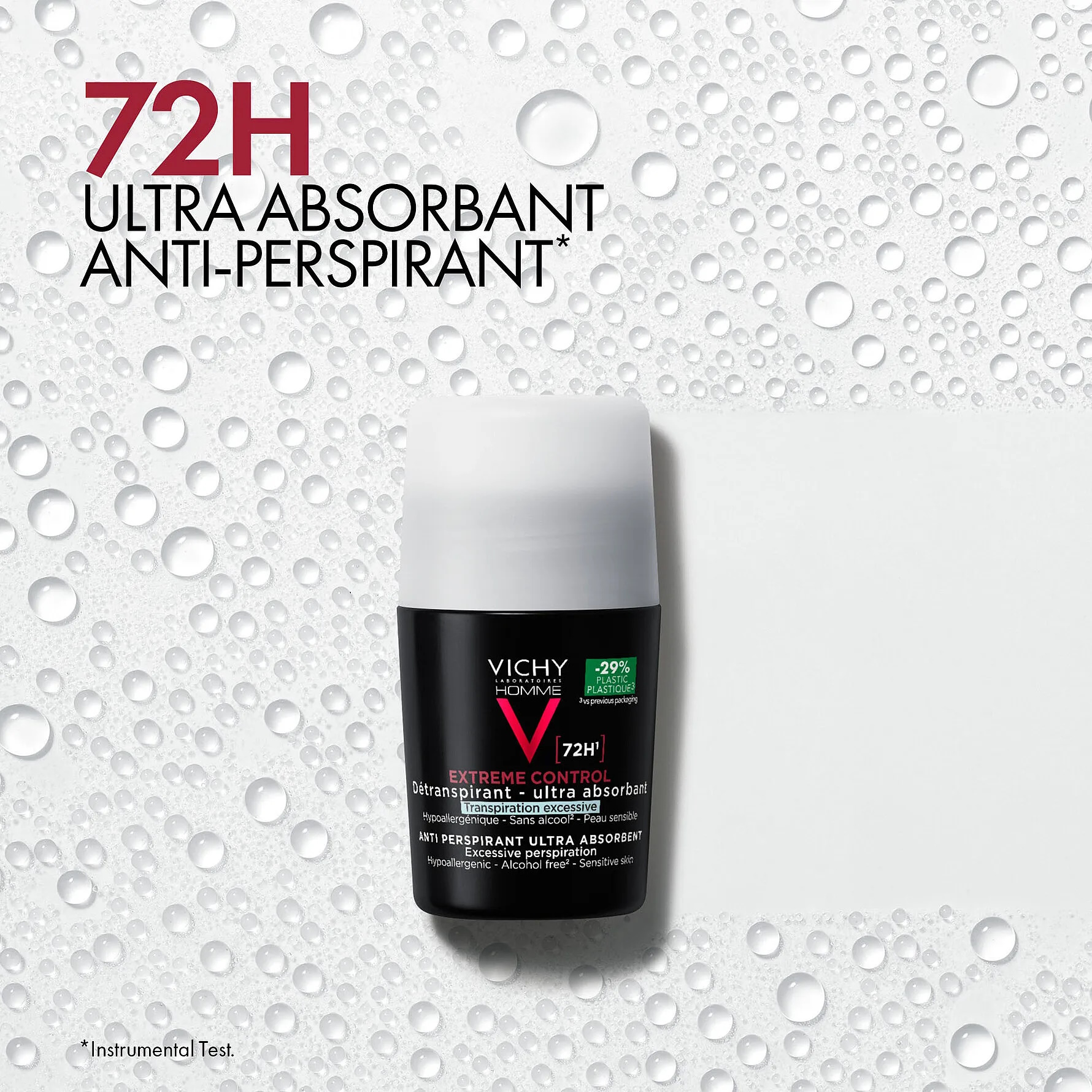 Vichy Homme Antiperspirant Deodorant Roll-On 72T