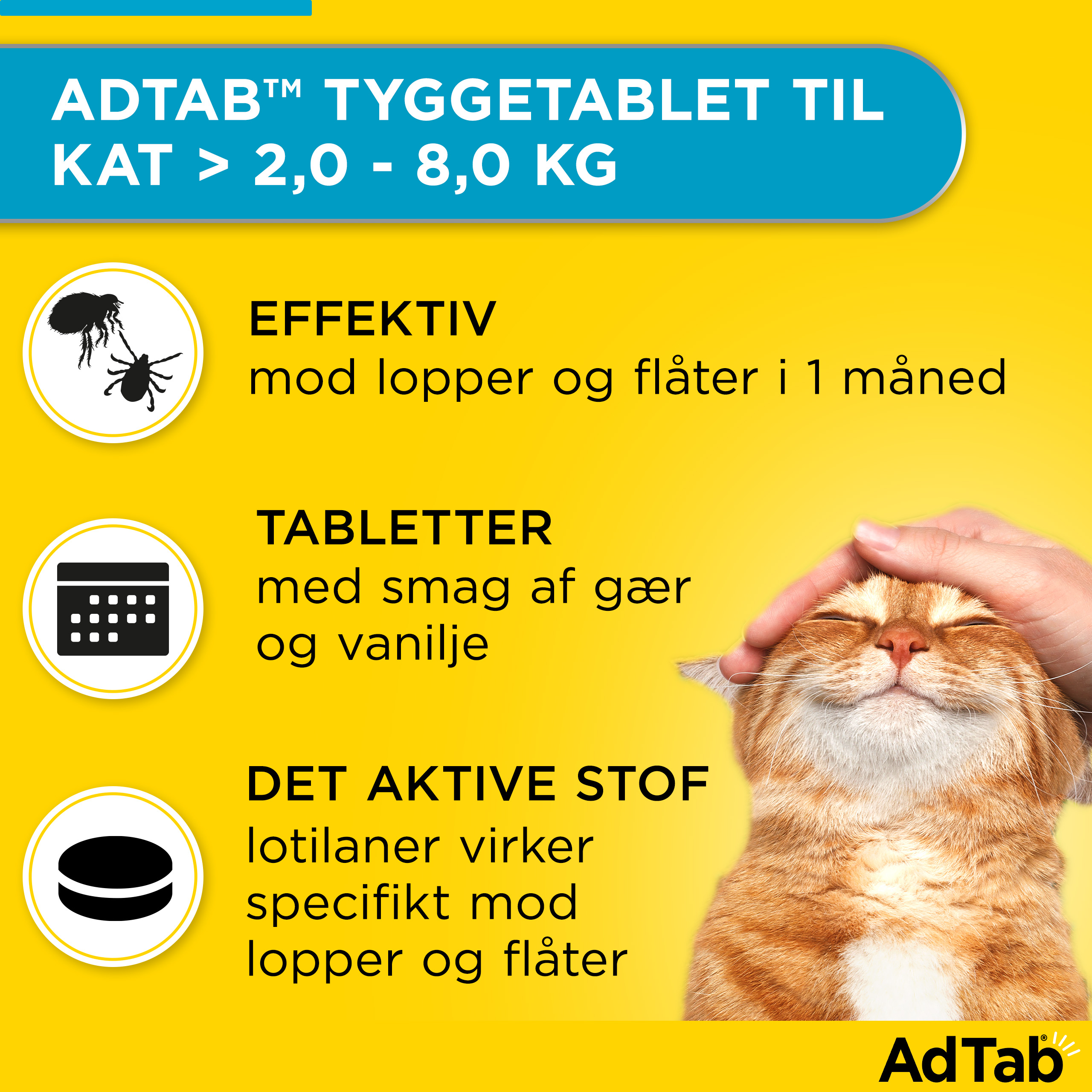 AdTab til katte >2.0-8.0 kg