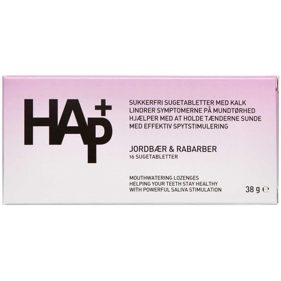 HAp+ Sugetabletter Jordbær & Rabarber