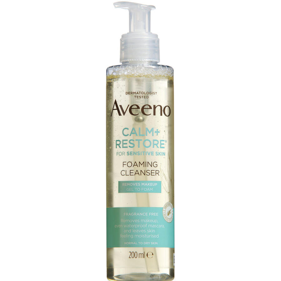 Aveeno Face Calm+Restore Foaming Make Up Removing Cleanser