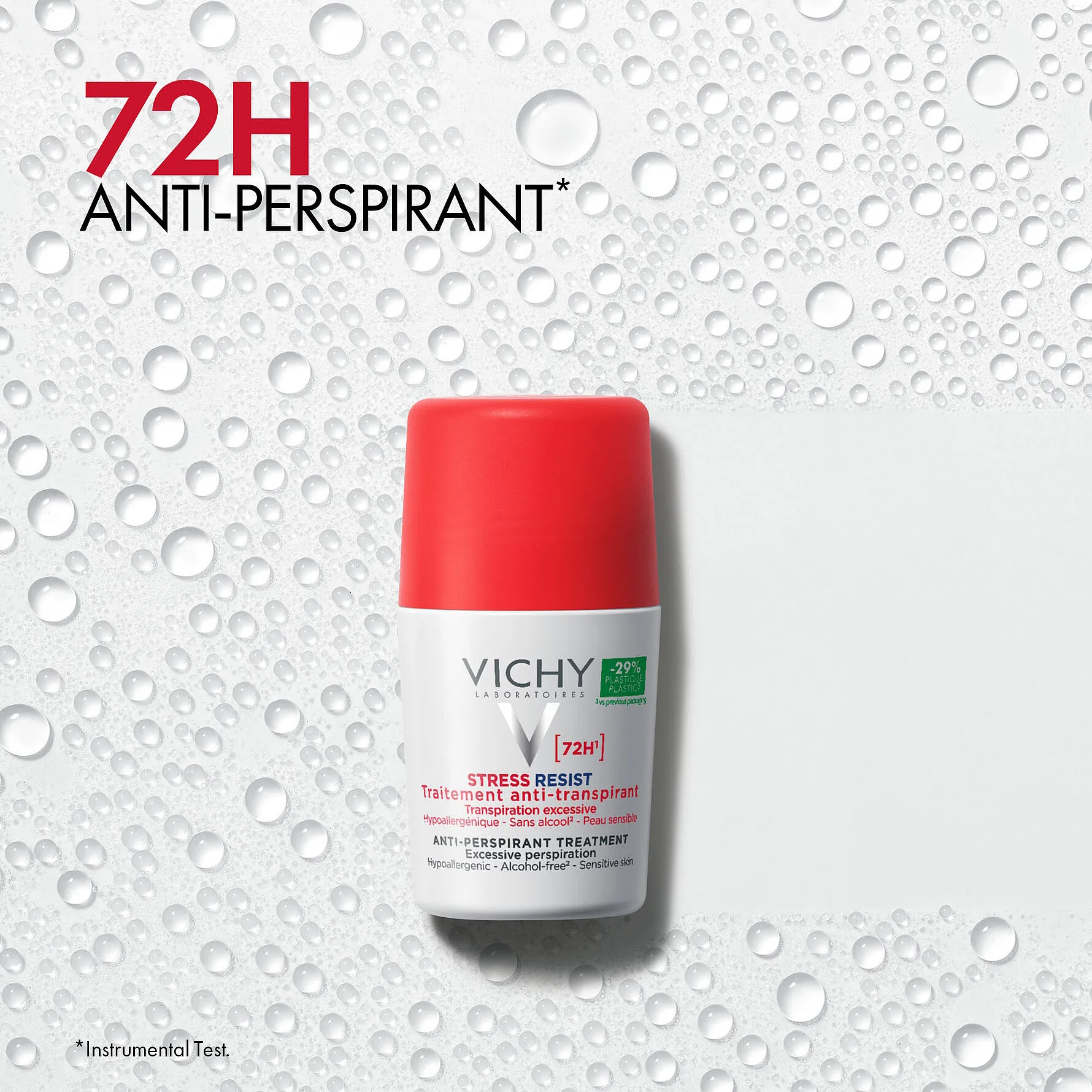 Vichy Stress Resist Antiperspirant Deodorant Roll-On 72T