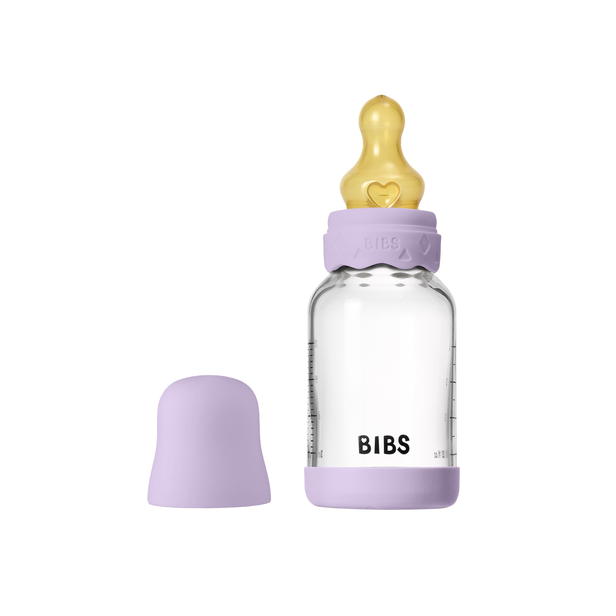 BIBS Baby Glass Boheme Bottle Naturgummi Medium Flow Violet Sky