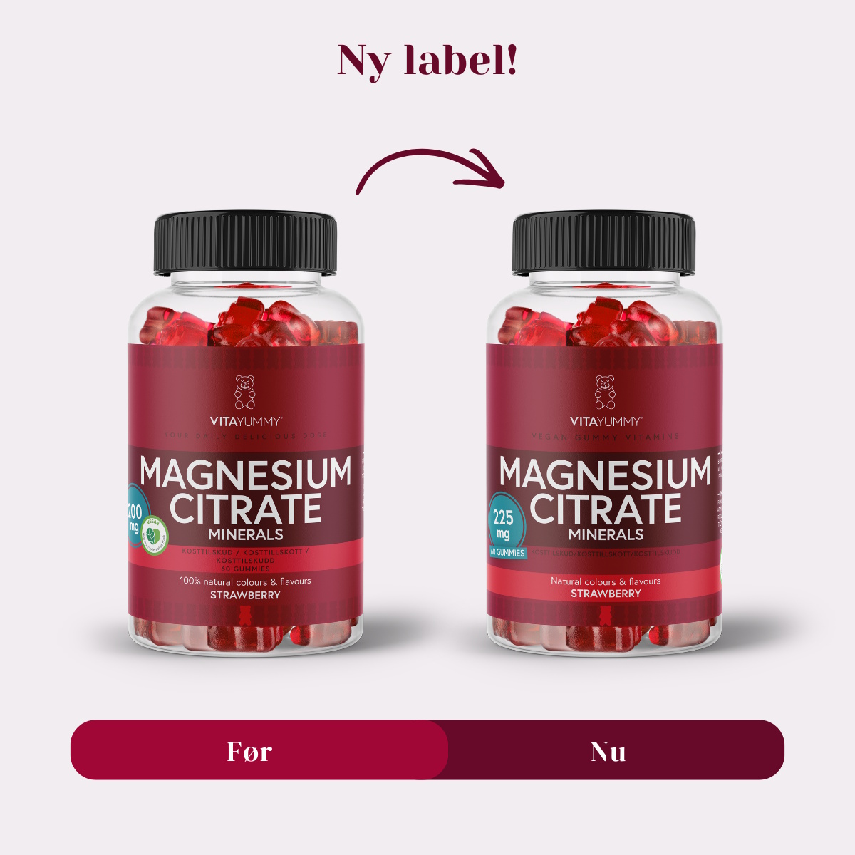 VitaYummy Magnesium (Strawberry) - 60 stk.