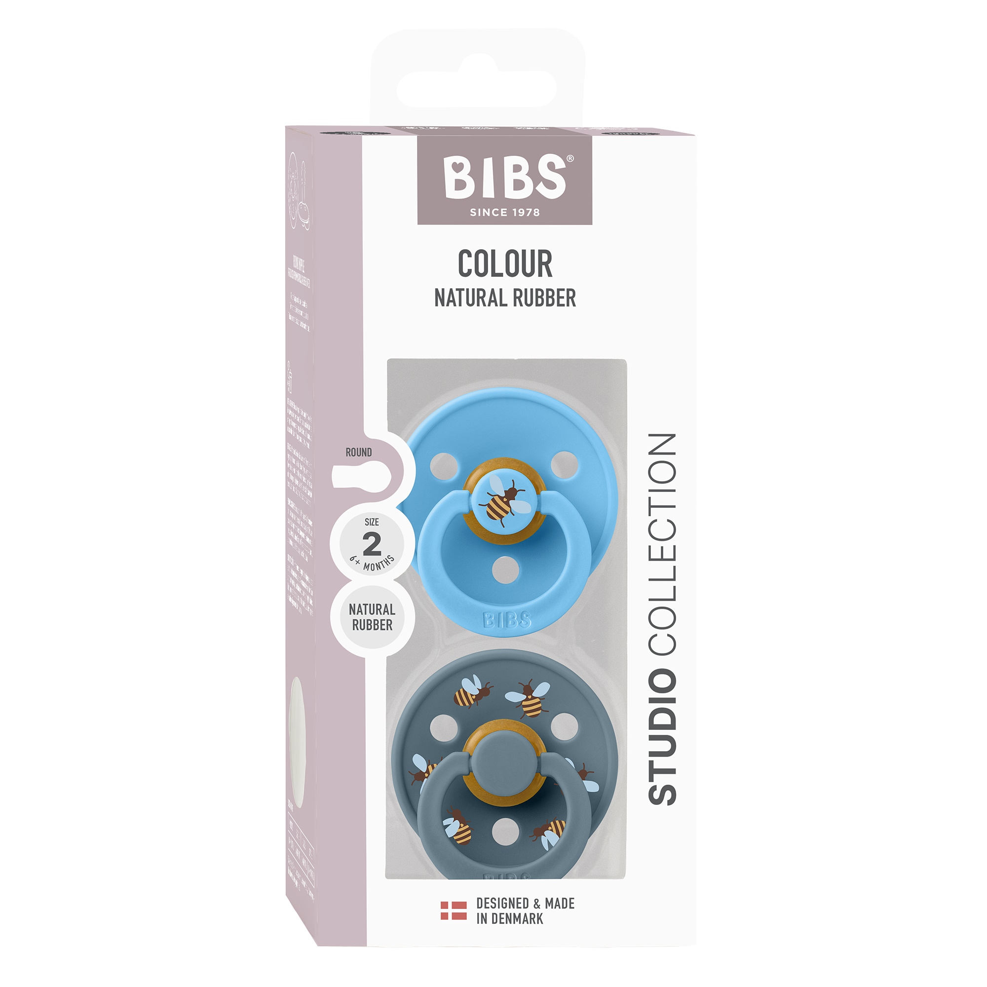 BIBS Pacifier Studio Colour 2-pak Bumblebee Breeze Mix Size 2