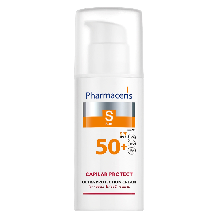 Pharmaceris S CAPILAR PROTECT SPF 50 Ansigtssolcreme til Couperose og Rosacea