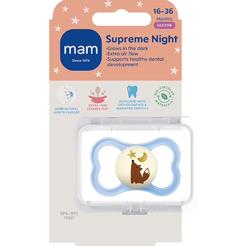 MAM Supreme Night 16-36m Silk 1p Box H Blue