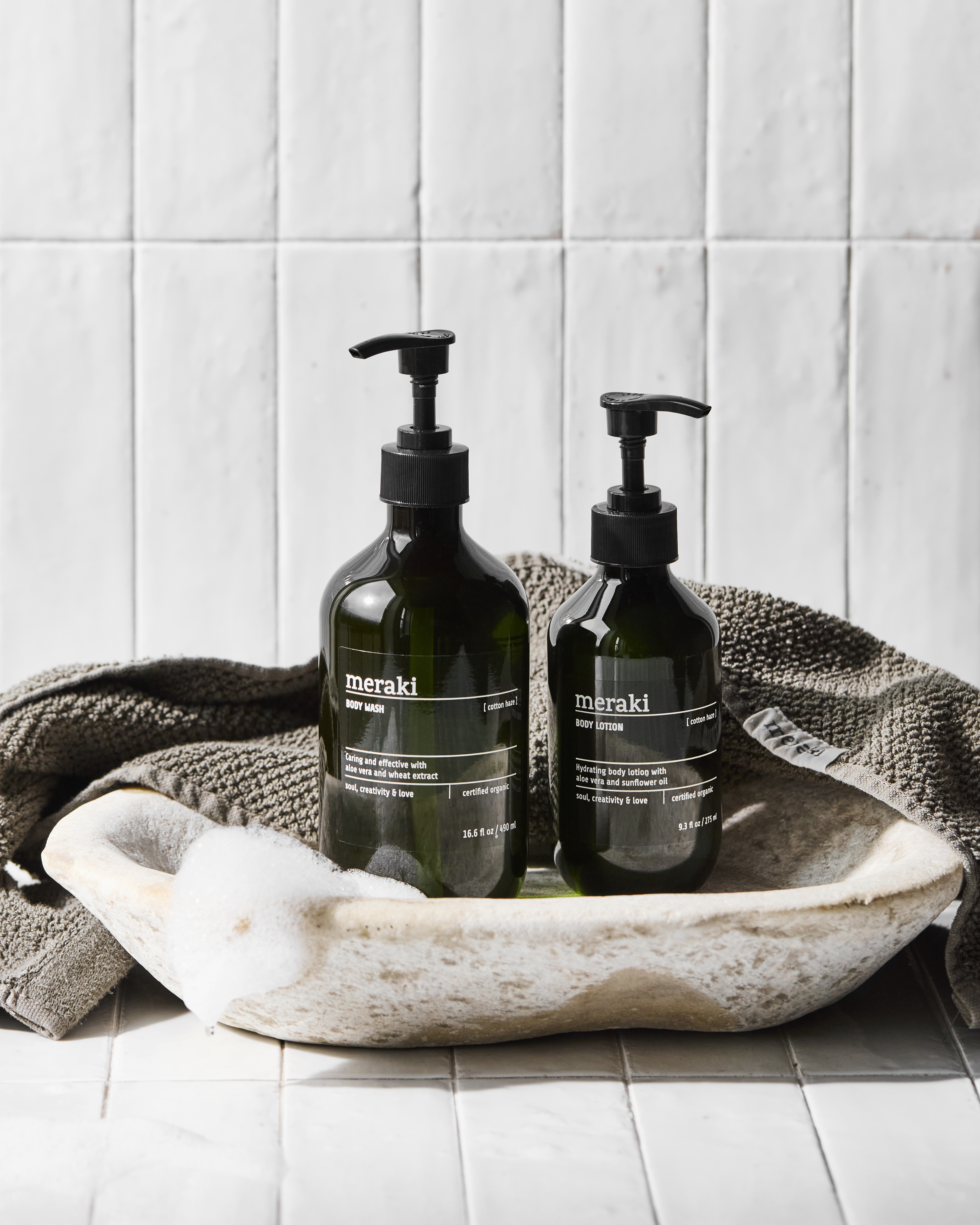 Meraki Body Wash, Cotton Haze