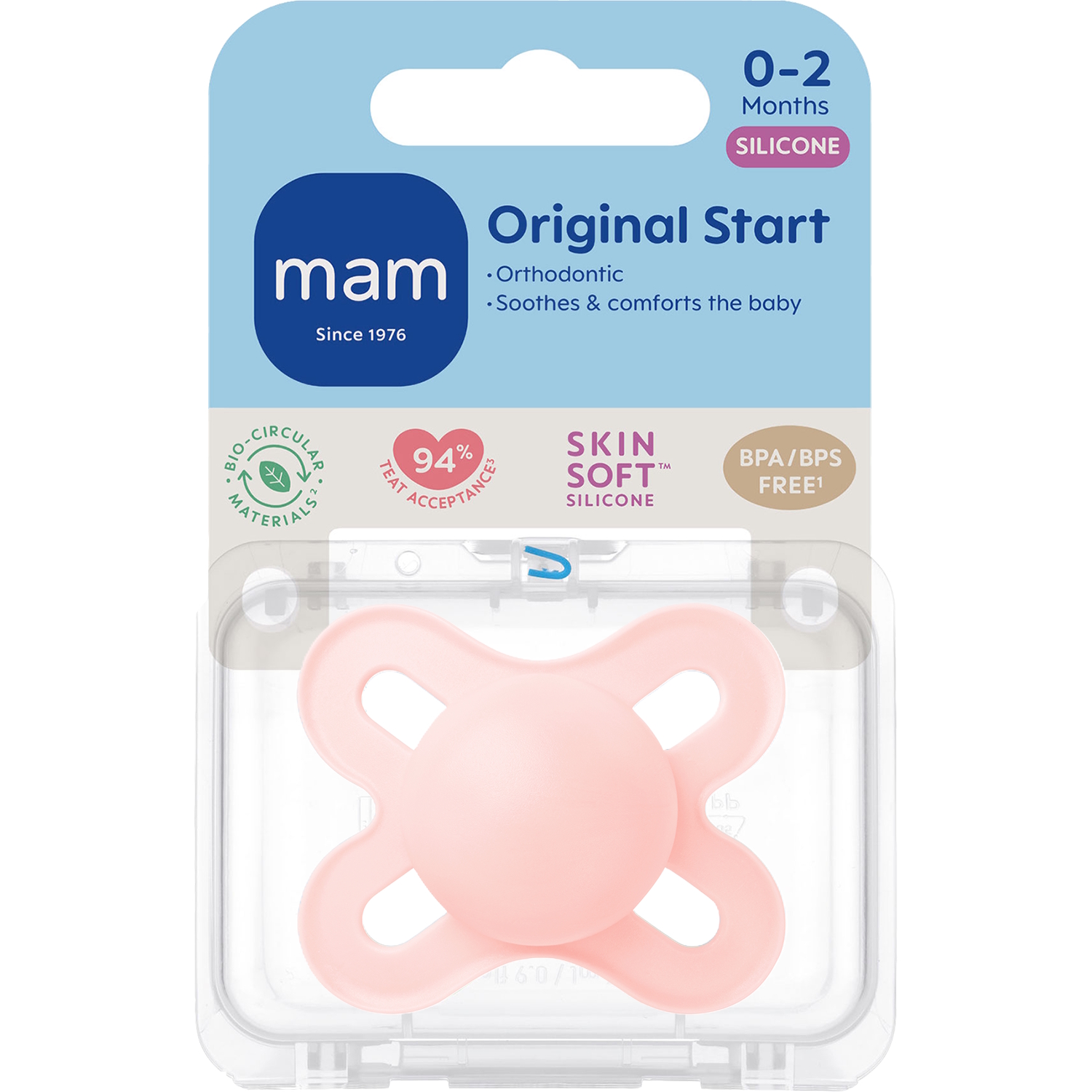 MAM Original Start Silk 0-2m 1p Box V Pink