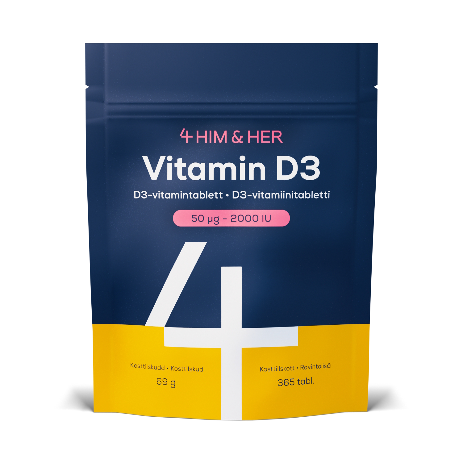 4 Him & Her Vitamin D3 2000IU NORDIC 365 pcs
