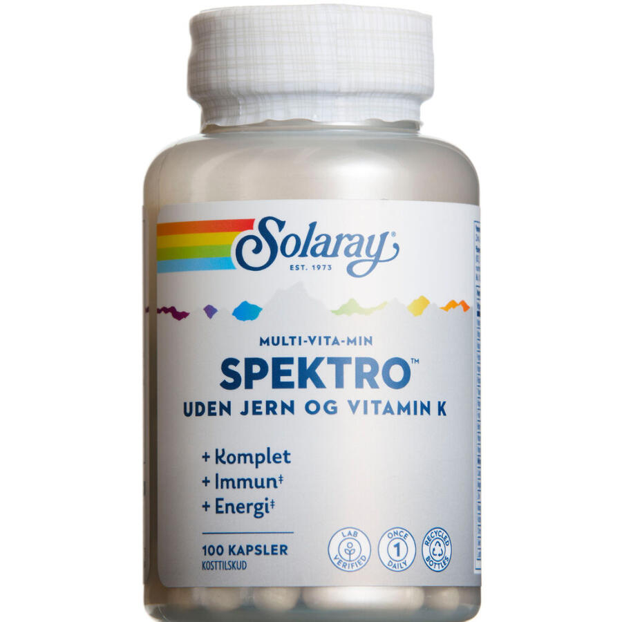 Solaray Spektro Multi-Vita-Min Uden Jern og Vitamin K