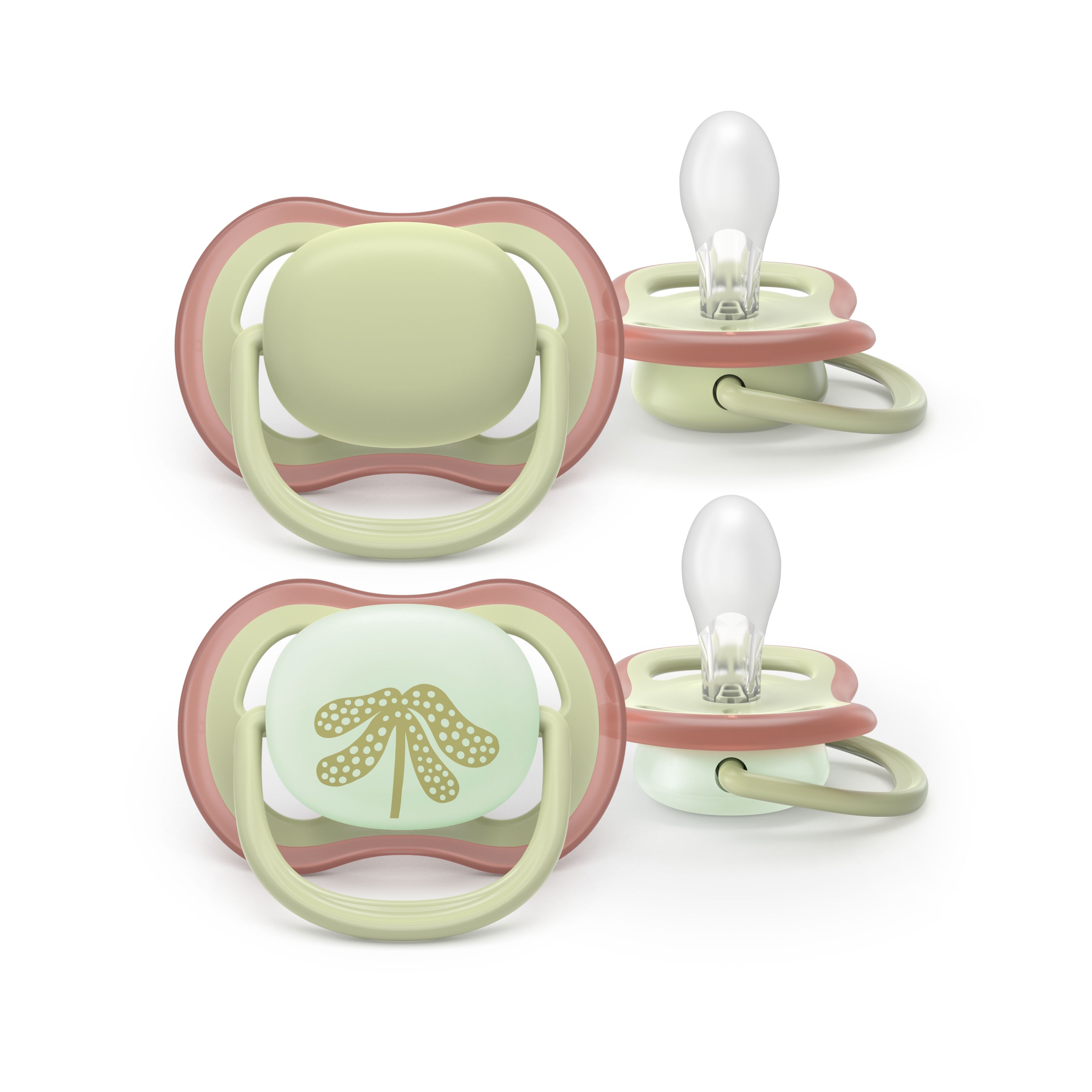 Philips Avent Pacifier ultra air dag og nat, 6-18m, Grøn