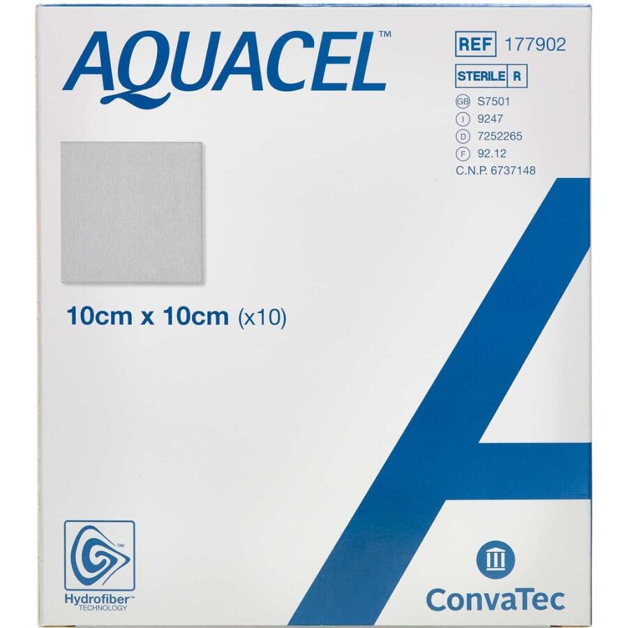 Aquacel Hydrofiber Sårbandage 10 x 10 cm