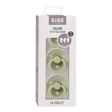 BIBS Try-it Colour 3-pak Sage Size 1