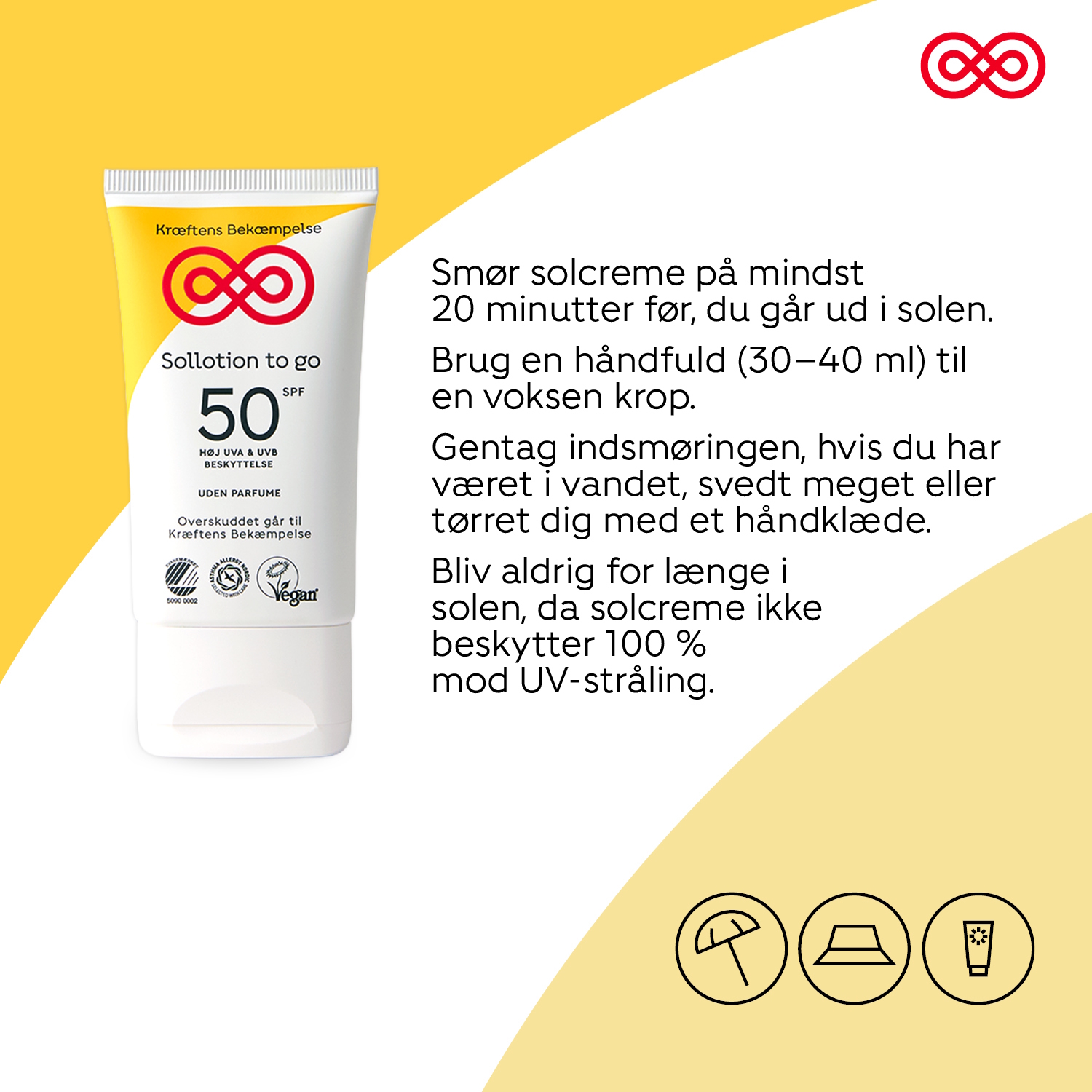 Kræftens Bekæmpelse Sollotion SPF 50 To Go