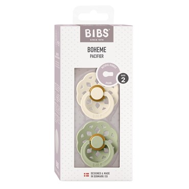 BIBS Boheme 2-pak Ivory/Sage Size 2