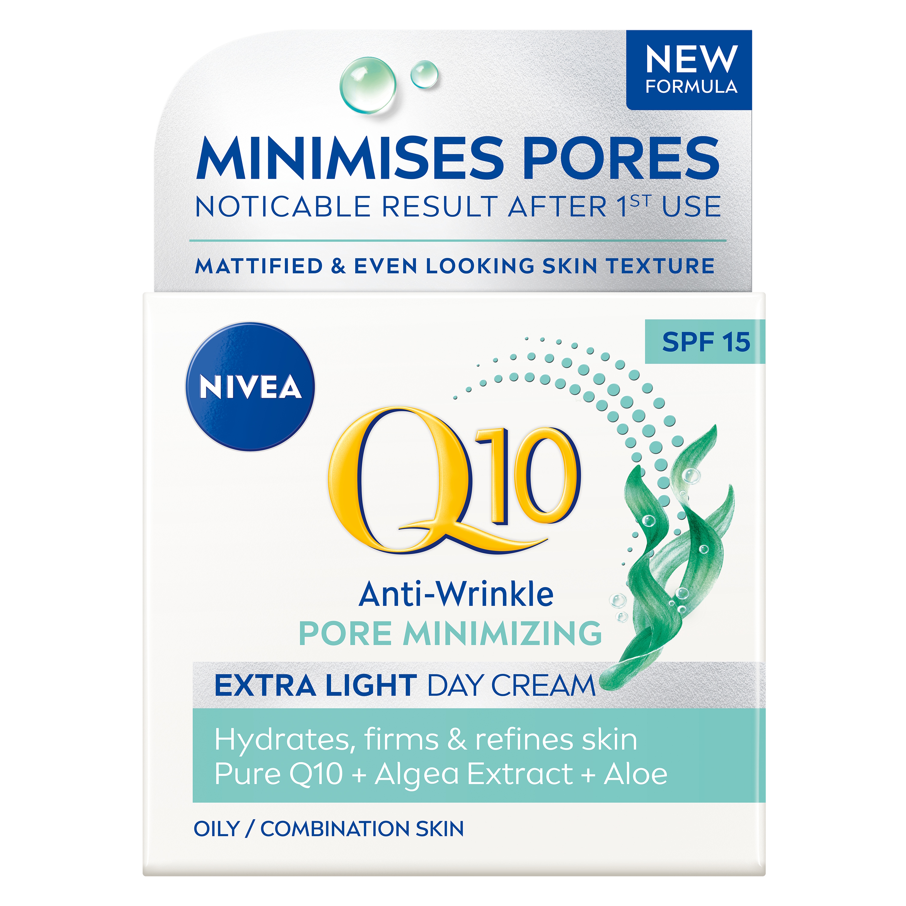 NIVEA Q10 Anti-Wrinkle Pore Minimizing Power Skin Day Cream SPF 15