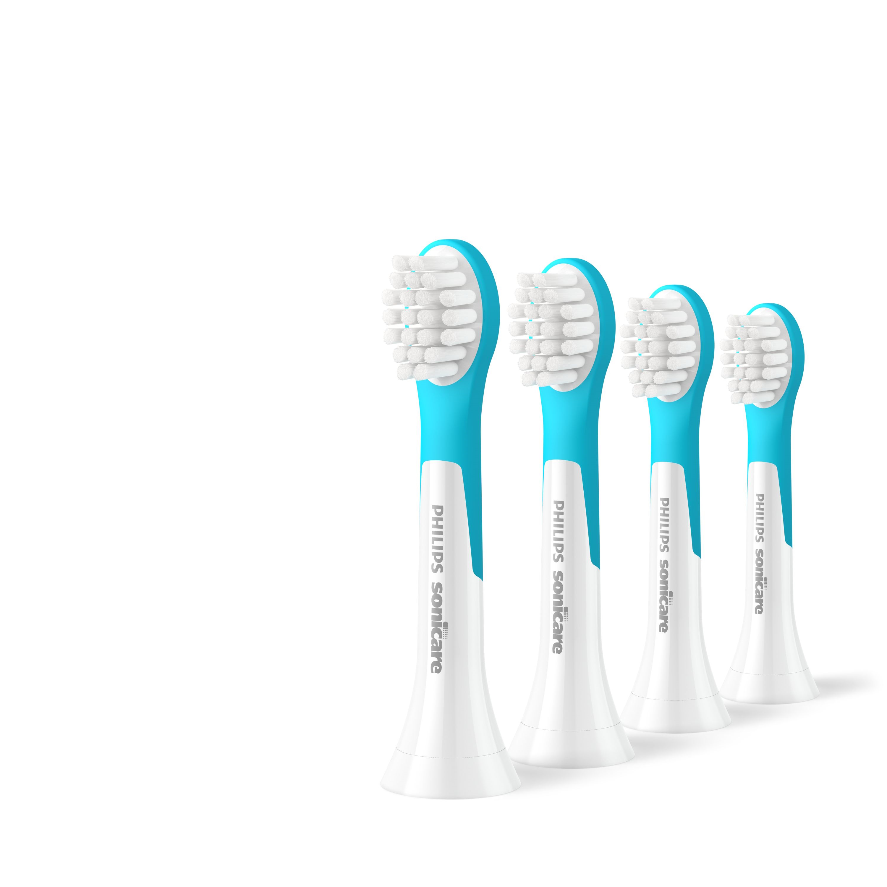 Philips Sonicare For Kids 4 x Tandbørstehoveder - Hvid/Turkis