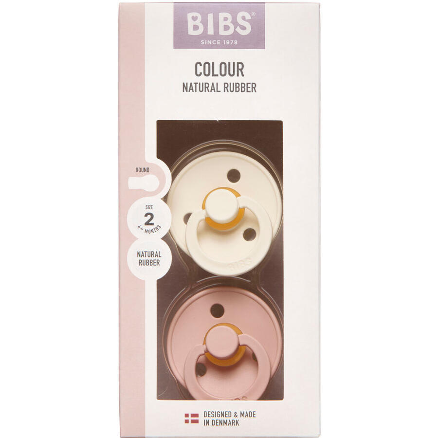 BIBS Colour Sut Latex Str. 2, Ivory/Blush, Rund