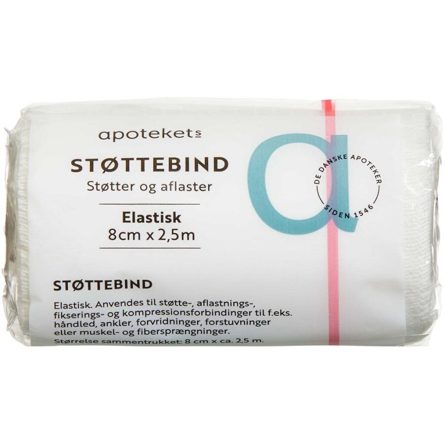 Apotekets Støttebind Elastisk 8 cm x 2,5 m