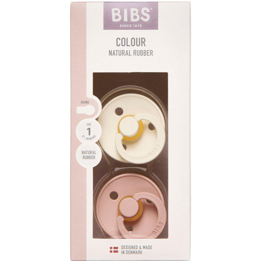 BIBS Colour Sut Latex Str. 1, Ivory/Blush, Rund