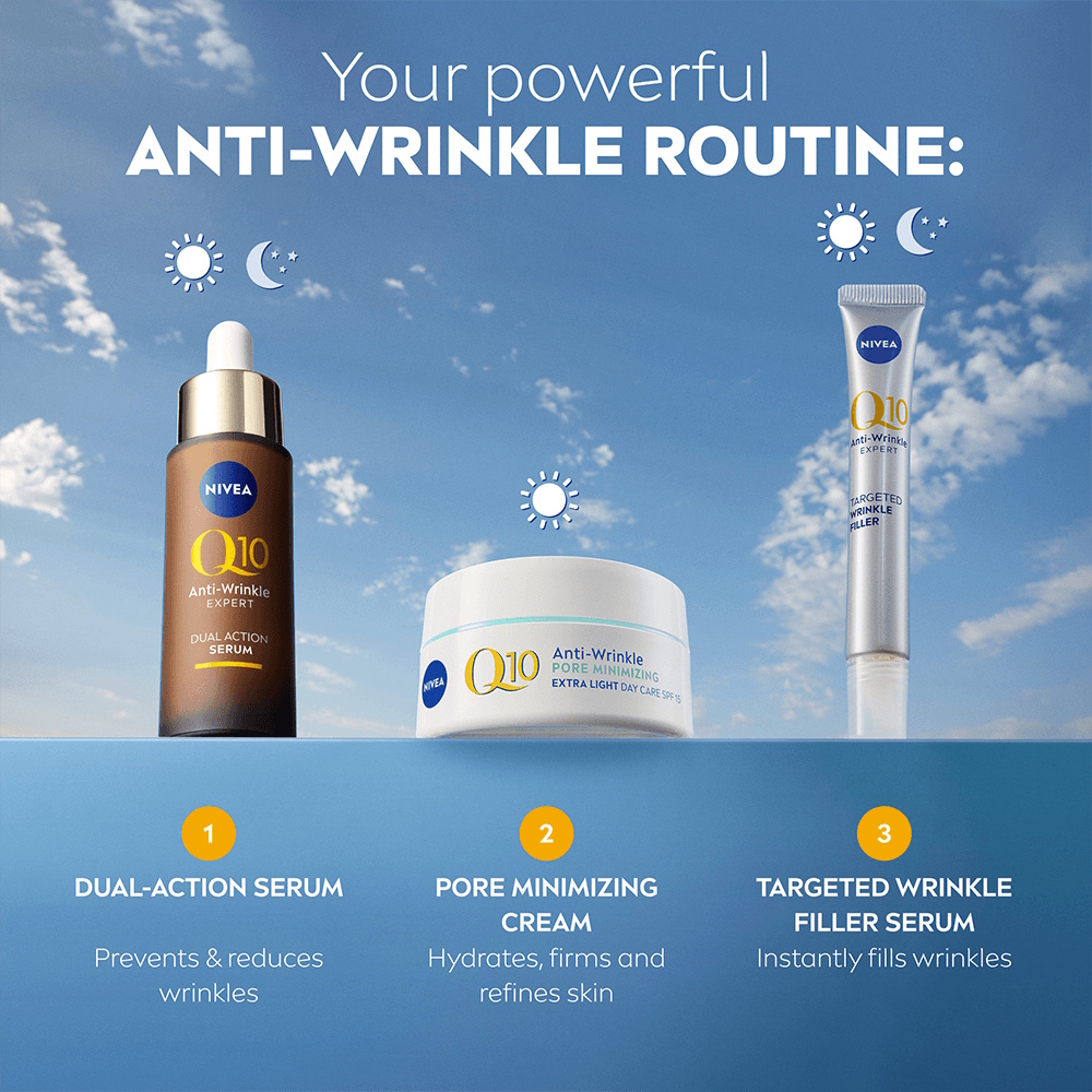 NIVEA Q10 Anti-Wrinkle Pore Minimizing Power Skin Day Cream SPF 15