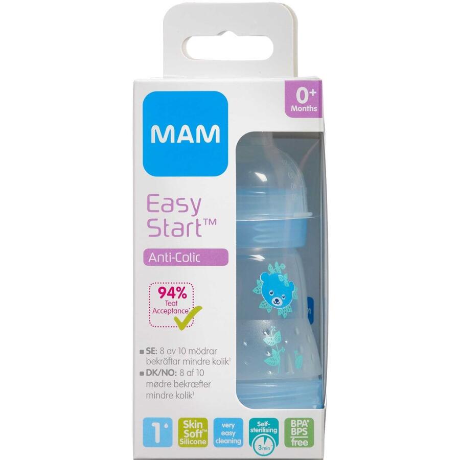 MAM Anti-Colic Sutteflaske Blå 160 ml