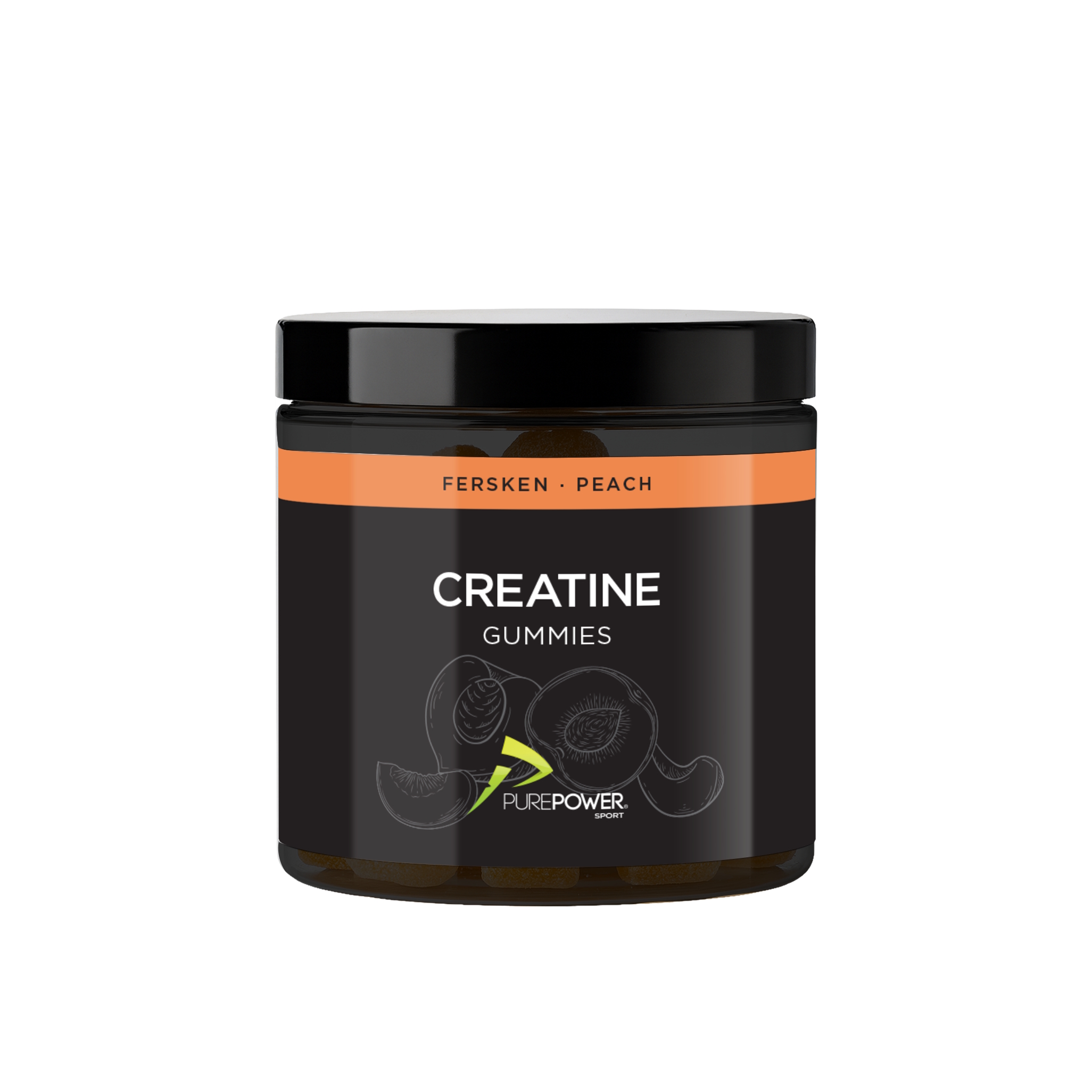PurePower Creatine Gummies Peach 60 stk