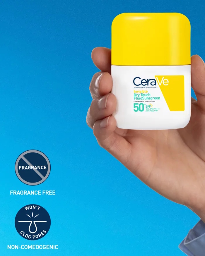 CeraVe Invisible Dry Touch Fluid Sunscreen SPF 50+