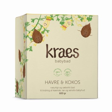 KRAES Havre/Kokos Babybad Pulver