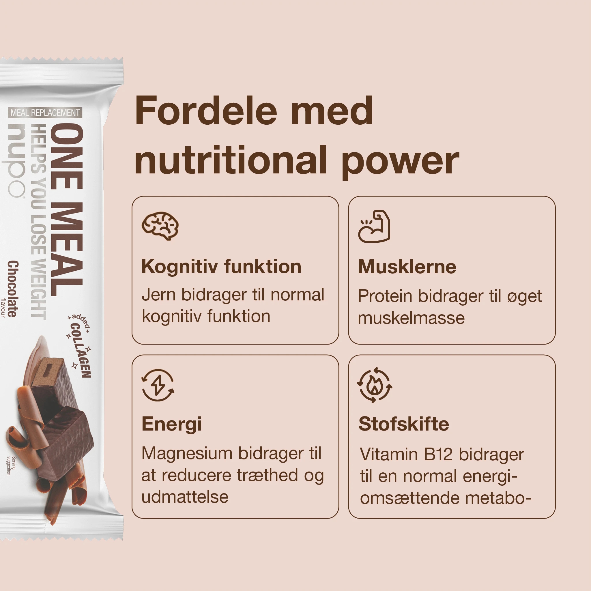 Nupo One Meal Bar Chocolate +Collagen