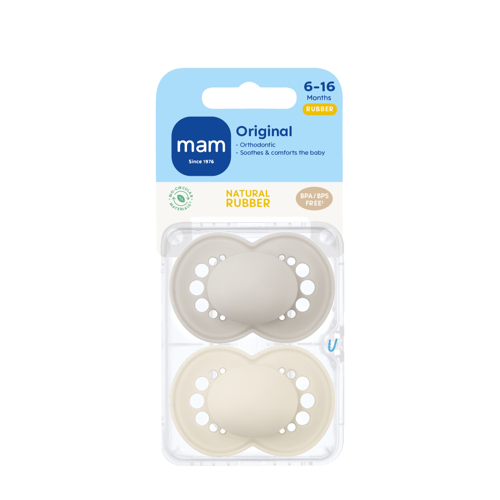 MAM Orig Nat Rub 6-16m 2p Box V Neutral Unprint