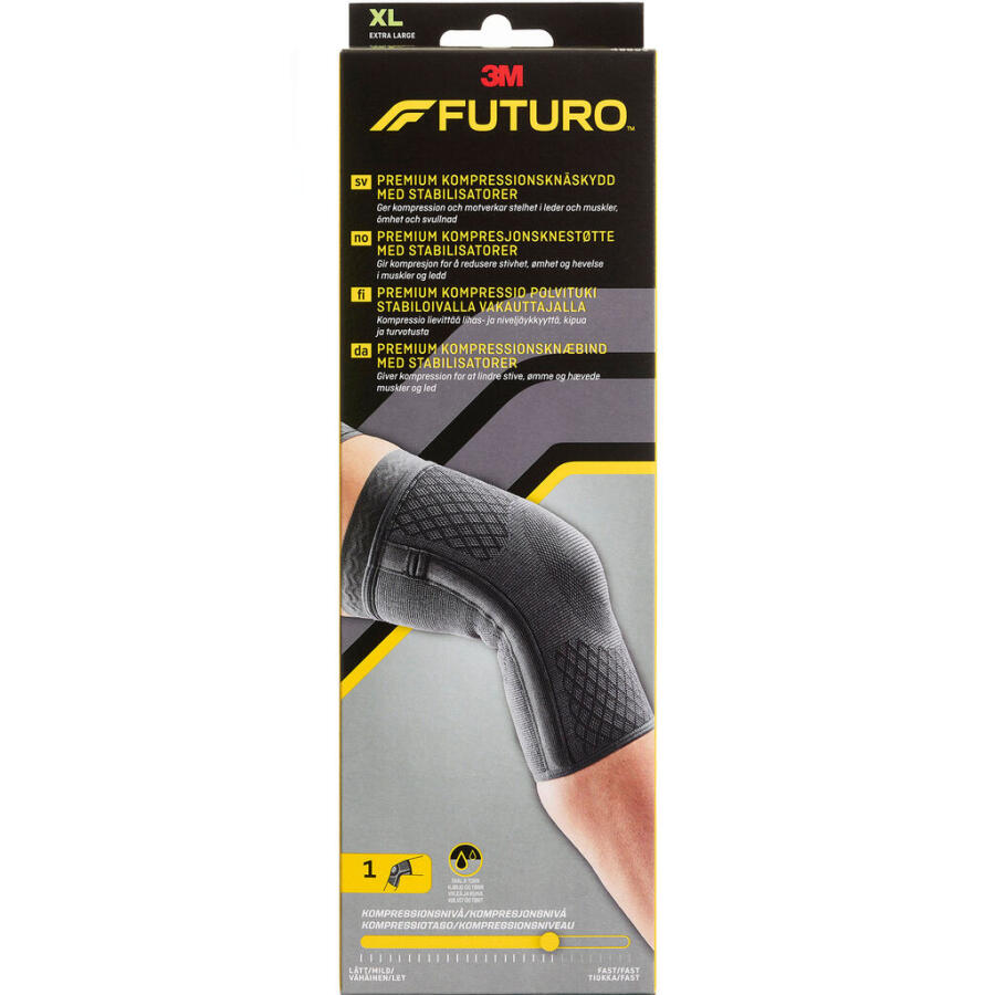 Futuro Premium Kompressionsknæbind med Stabilisatorer Str. XL