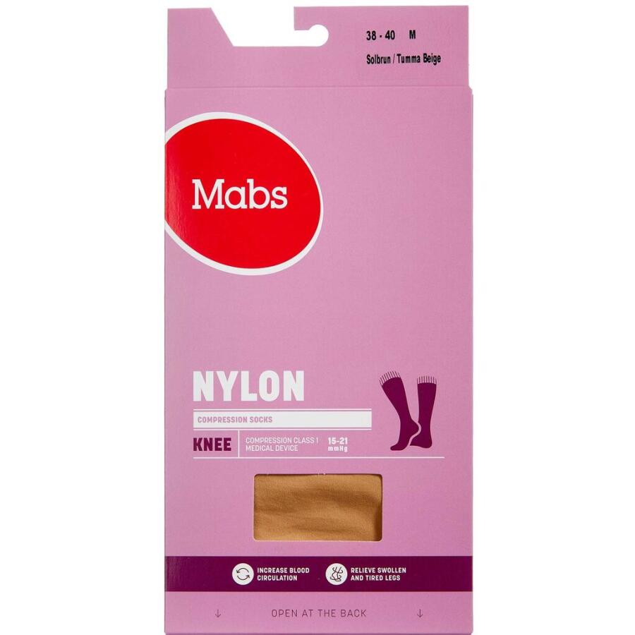 Mabs Nylon Knee, Tan Str. M