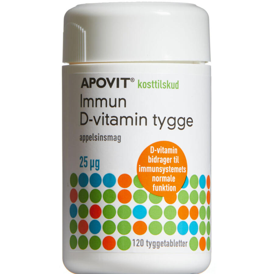 APOVIT Immun D-vitamin 25 µg Appelsinsmag