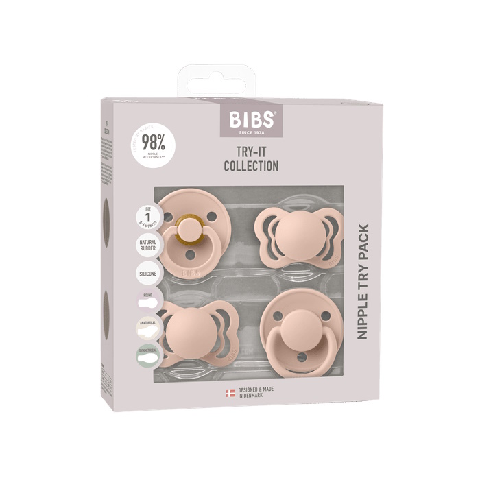 BIBS Try-it Collection Blush Size 1