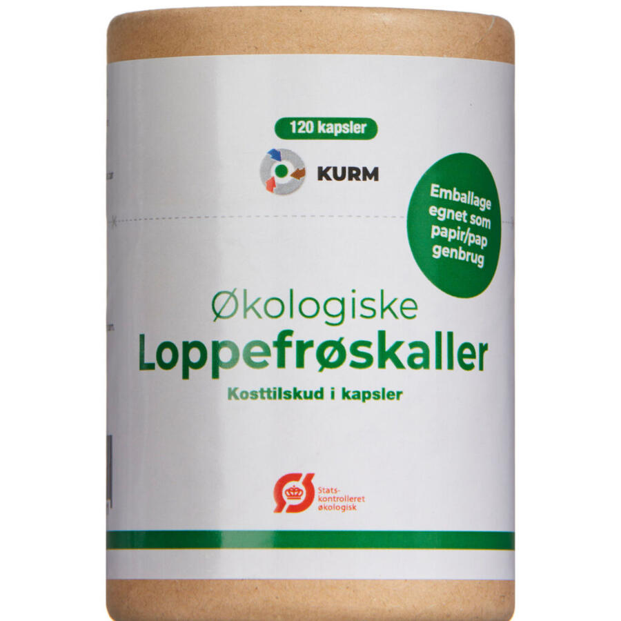 Kurm Loppefrøskaller Økologiske Kapsler