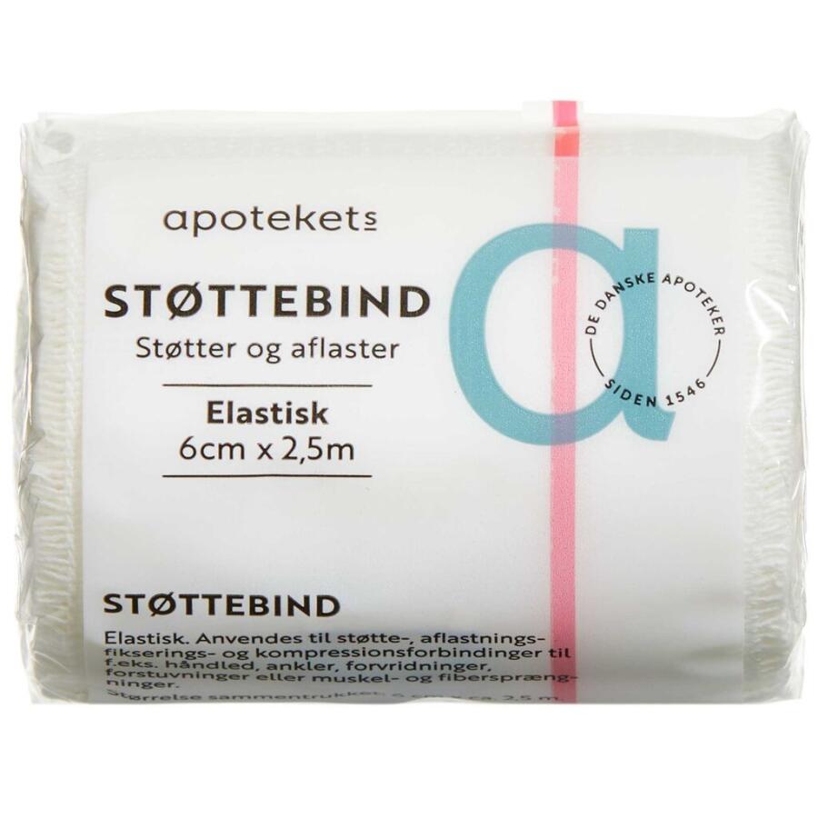 Apotekets Støttebind Elastisk 6 cm x 2,5 m