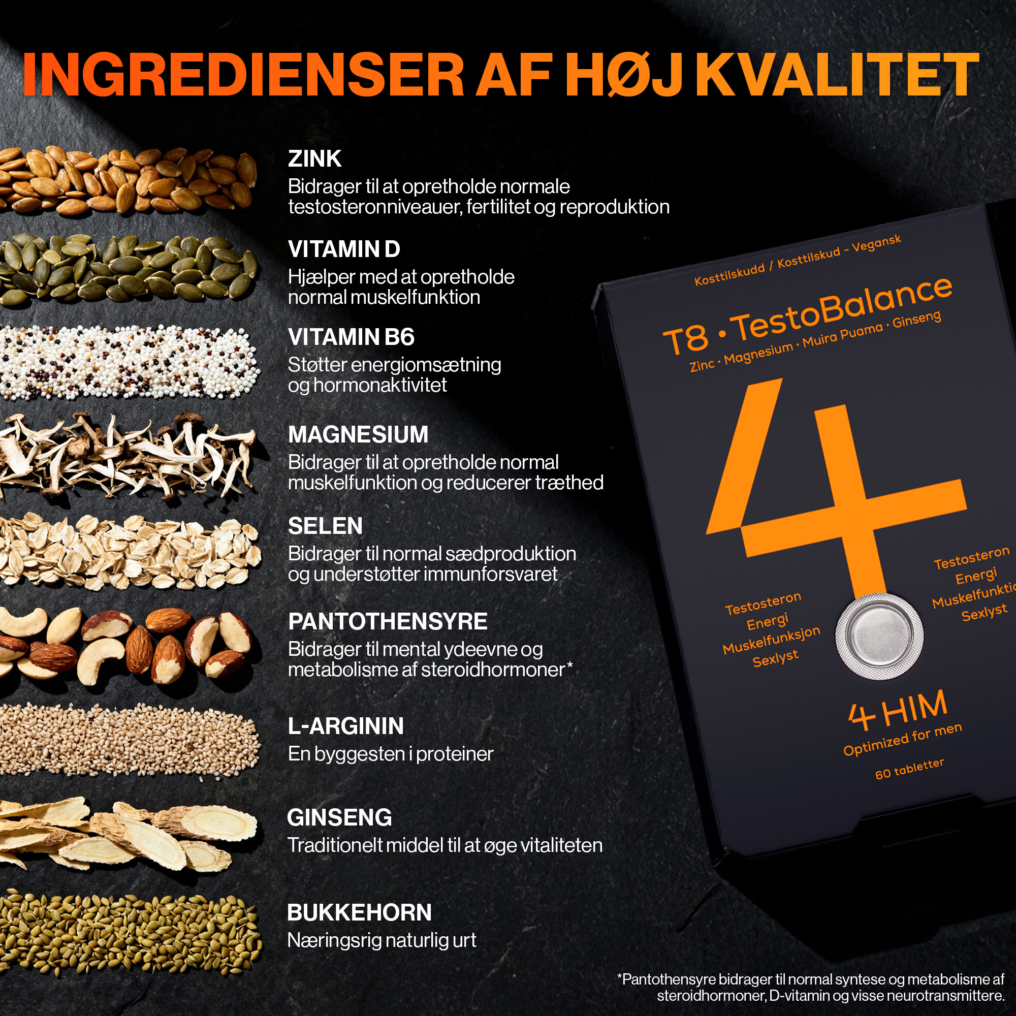 4 HIM TestoBalance Kosttilskud til mænd