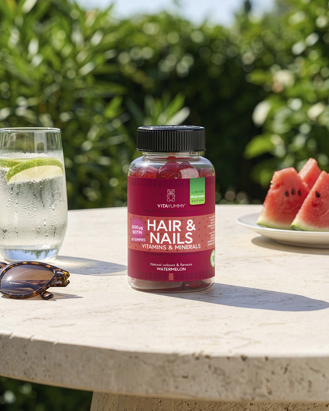 VitaYummy Hair & Nails (Watermelon) (Summer Edition 2026) - 60 stk