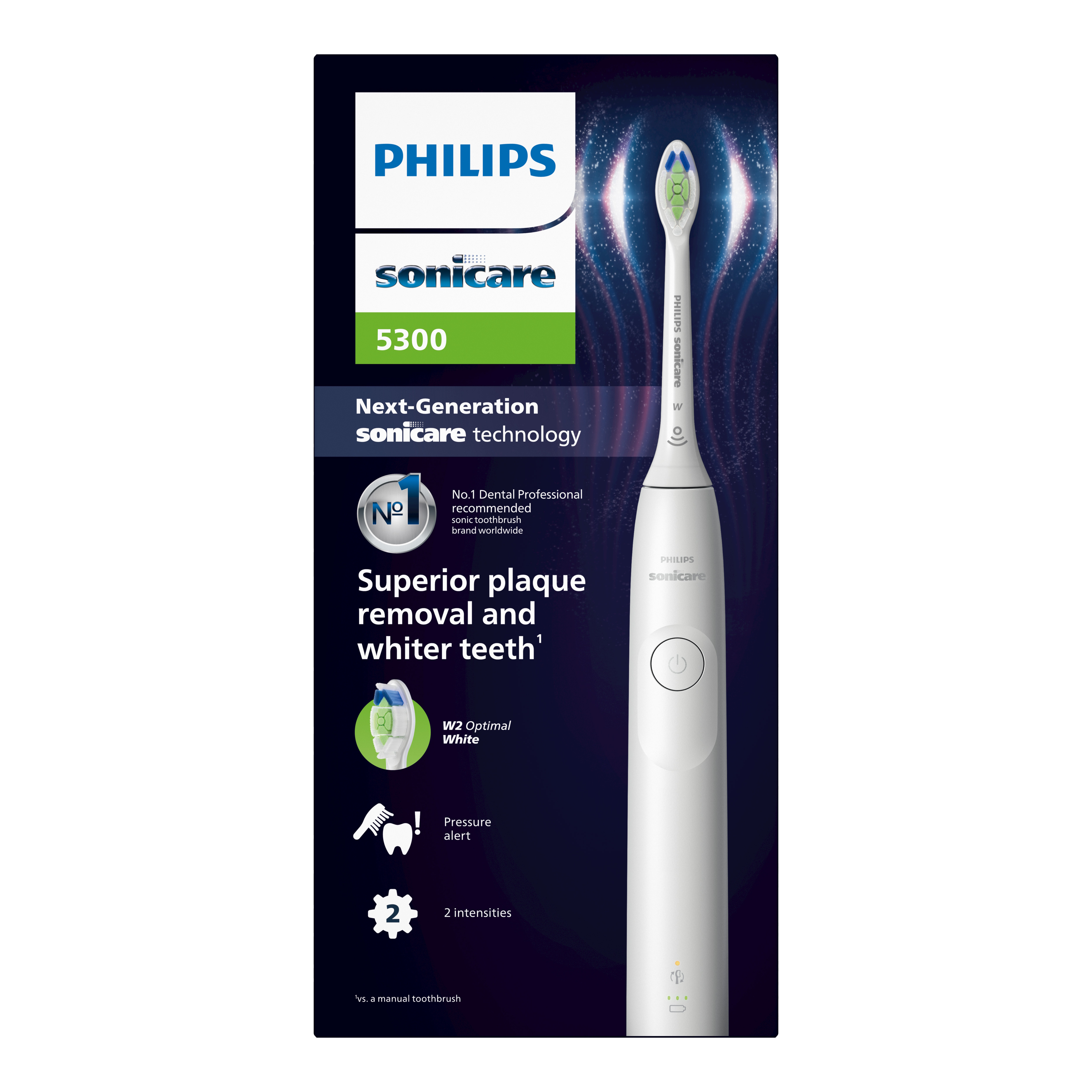 Philips Sonicare 5300 Series Genopladelig Sonisk Tandbørste Hvid