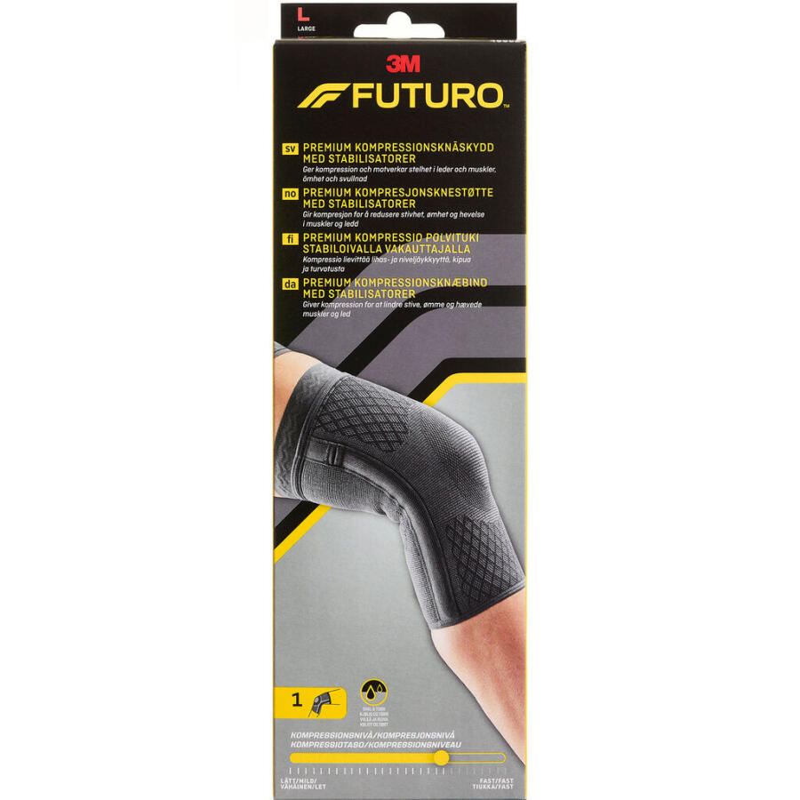 Futuro Premium Kompressionsknæbind med Stabilisatorer Str. L