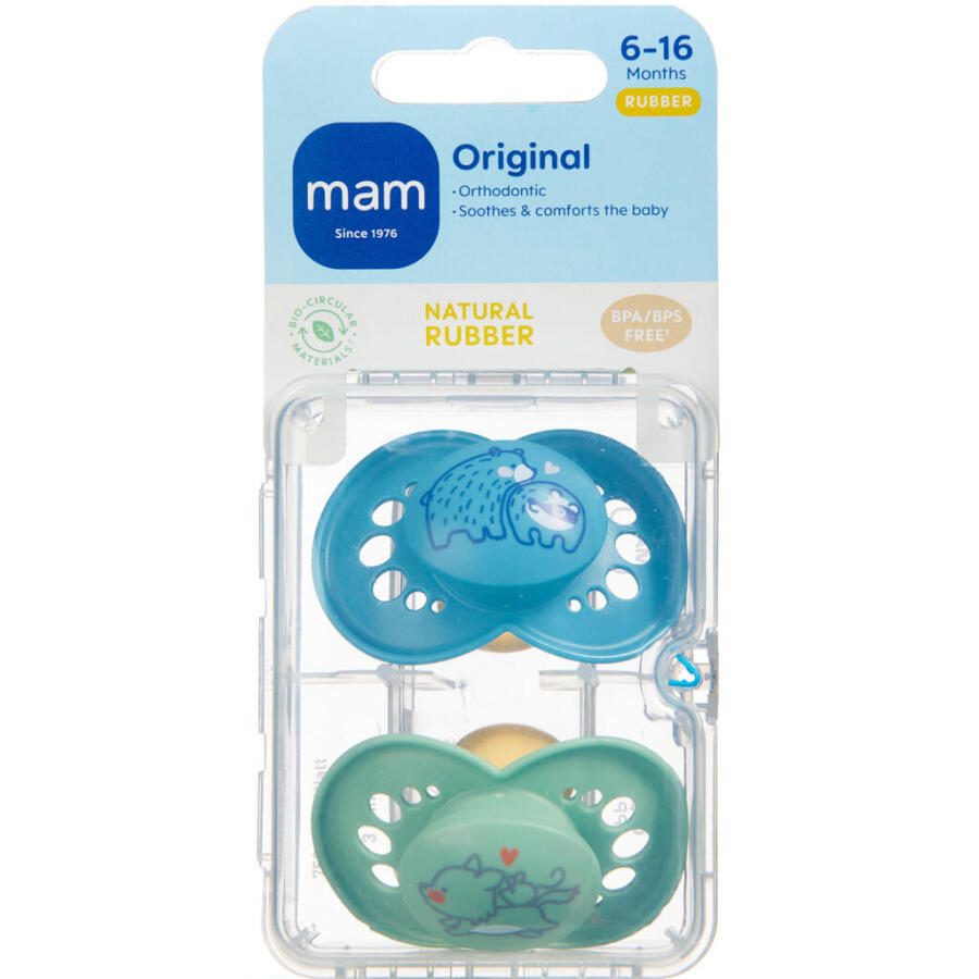 MAM Original 6-16 mdr. Naturgummi Blå